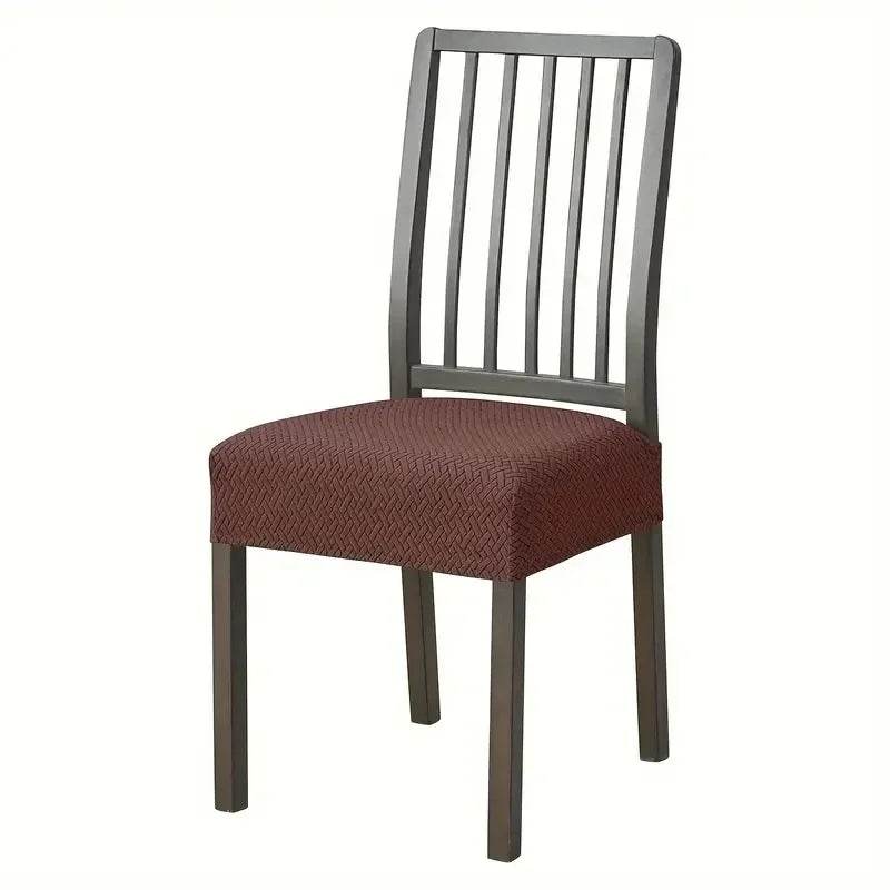 1PC Stretch Dining Chair Seat Cover Jacquard Solid Color Chairs Covers Removable Anti-Dust Chair Cushion Slipcovers Hotel Home - Montero Milan
