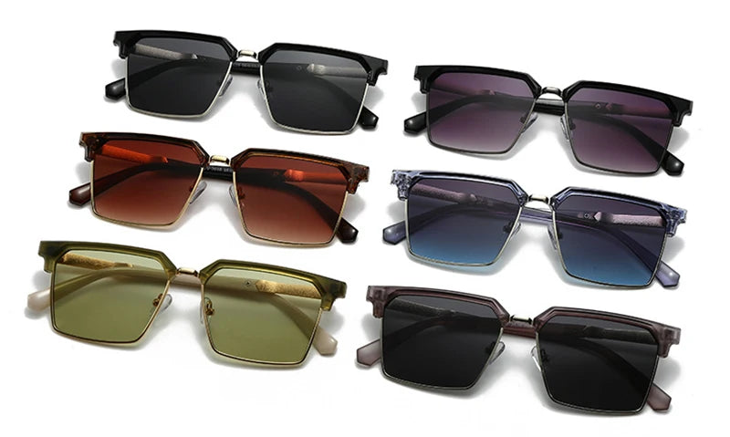 SHAUNA Square Women Fashion Sunglasses Gradient Men Vintage Green Sun Glasses Shades UV400