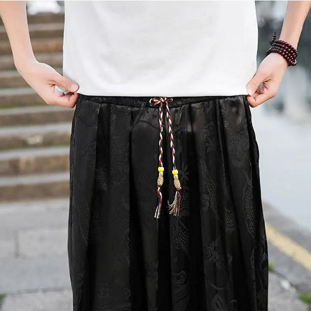 Samurai Style Wide-Leg Trousers