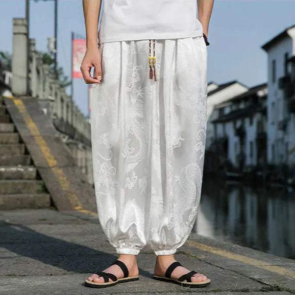 Samurai Style Wide-Leg Trousers