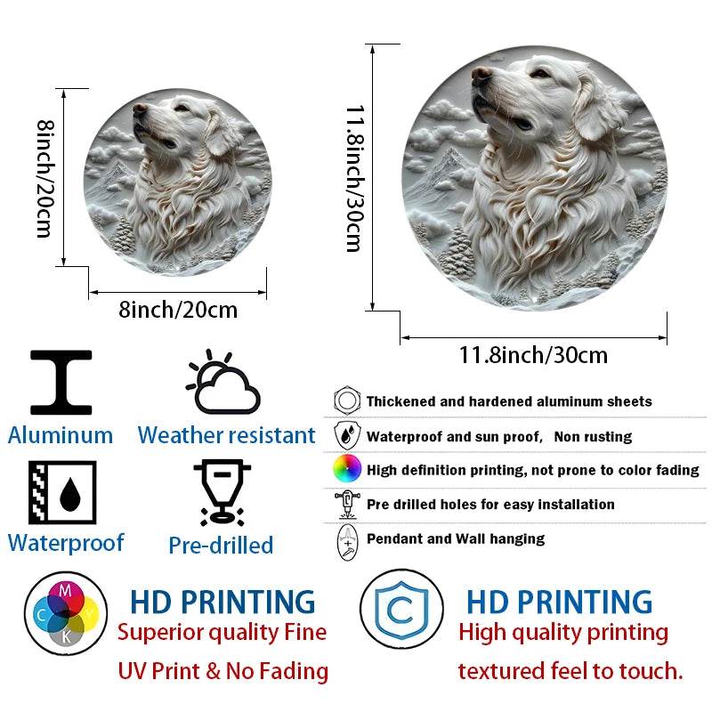 Great Pyrenees Dog Flat 3D Ornament - Montero Milan