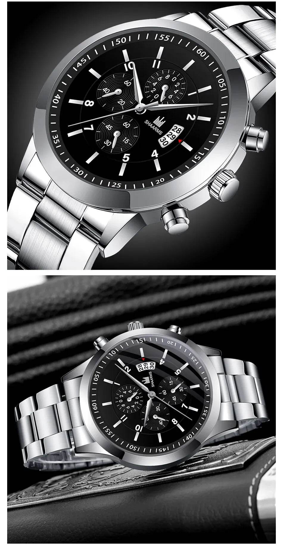 Timeless Stainless Steel Watch & Bracelet Set (Buy 2 Get 1 Free) - Montero Milan