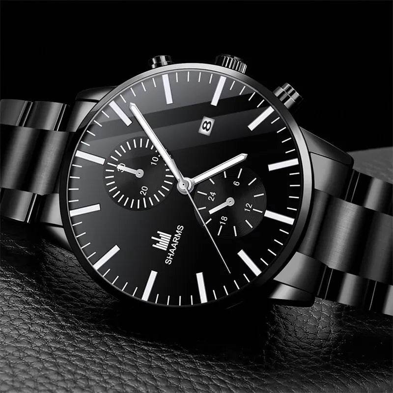 Luxury Stainless Steel Watch & Bracelet Set (Buy 2 Get 1 Free) - Montero Milan