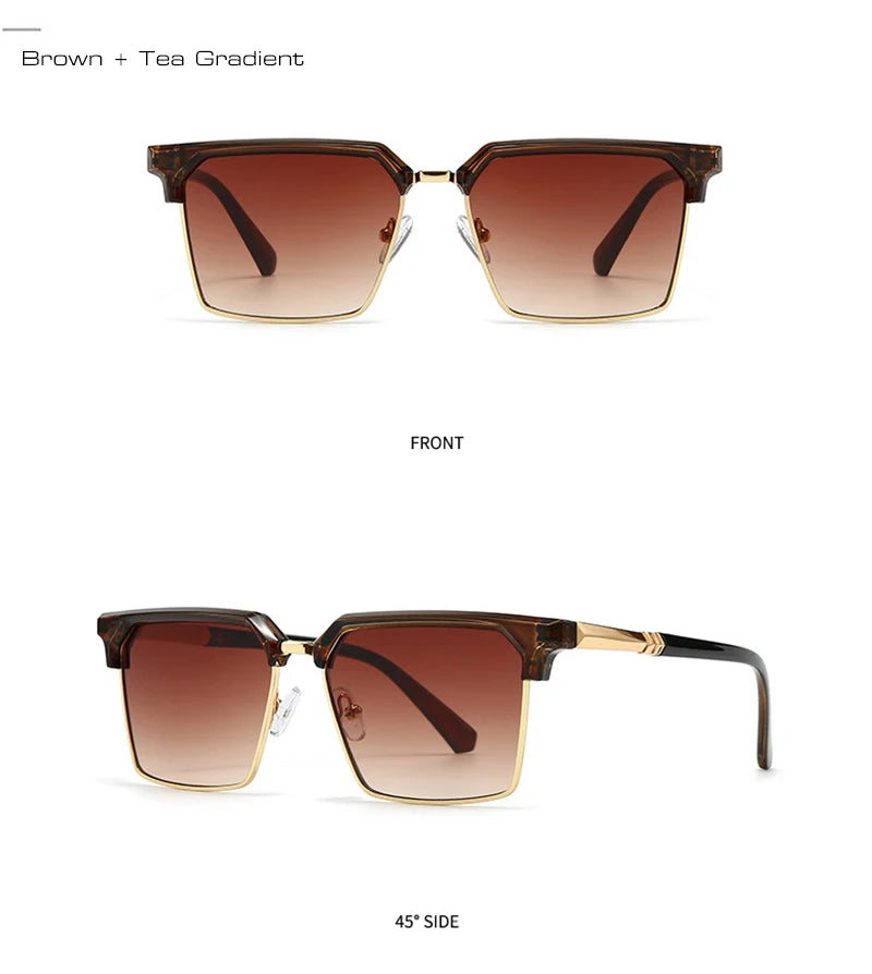 SHAUNA Square Women Fashion Sunglasses Gradient Men Vintage Green Sun Glasses Shades UV400