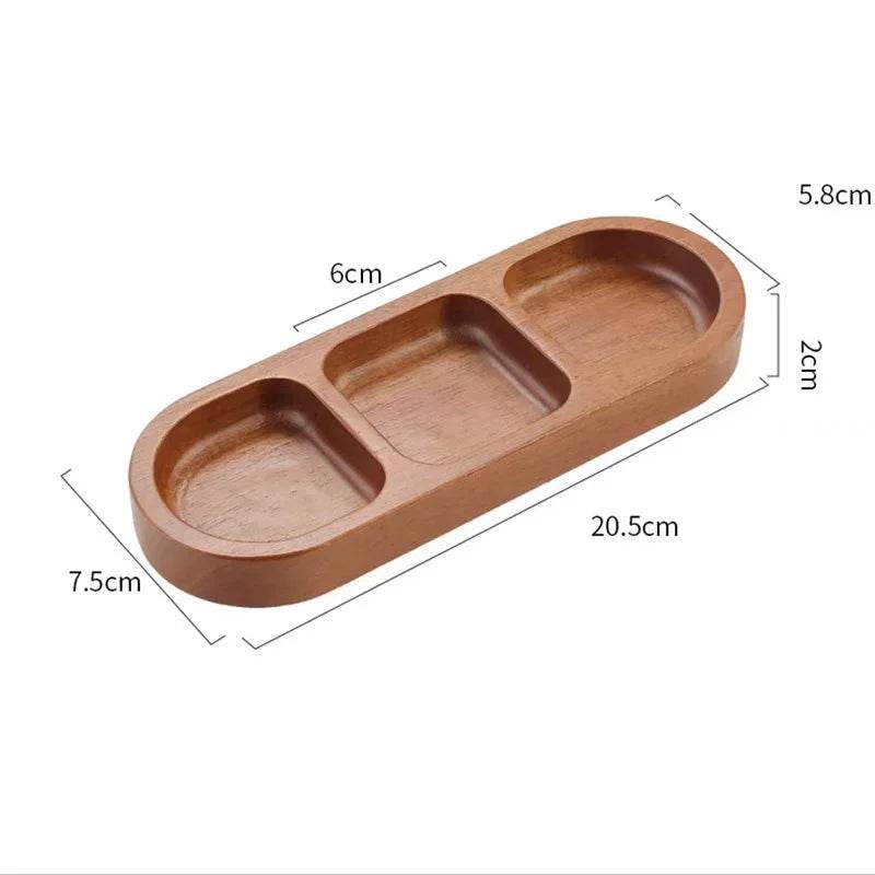 Naturuta™ Solid Wood Sauce & Snack Tray - Montero Milan