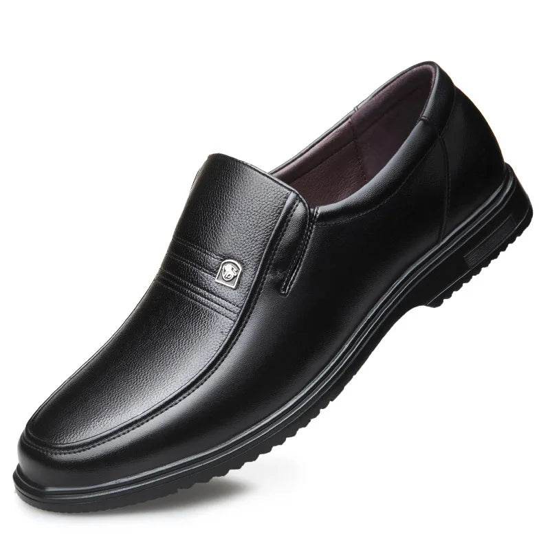 Leather Men Formal Shoes Luxury Brand 2025 Men's Loafers Dress Moccasins Breathable Slip on Black Driving Shoes Plus Size 38-46 - Montero Milan