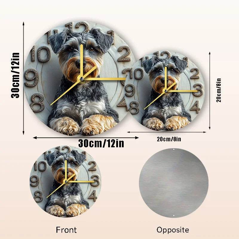 Schnauzer Silent Wall Clock - Montero Milan