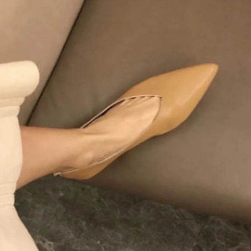 AIYUQI Female Shoes Large Size 2025 Pointedtoe Genuine Leather Flat Shoes Women Shallow Mouth Comfortable Women's Boat Shoes - Montero Milan