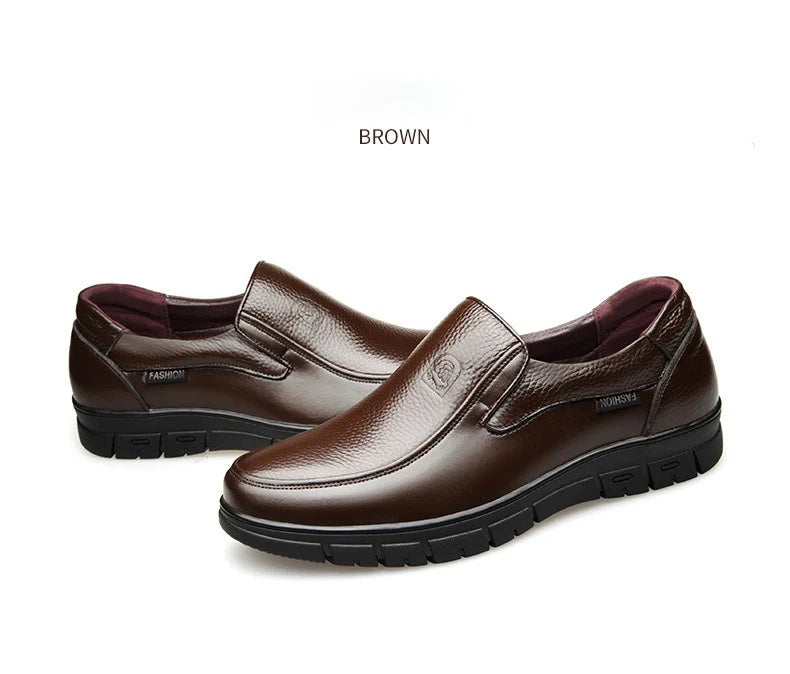 Genuine Leather Casual Shoes For Men Flat Platform Walking Shoes Outdoor Footwear Loafers Breathable Sneakers Handmade Shoes