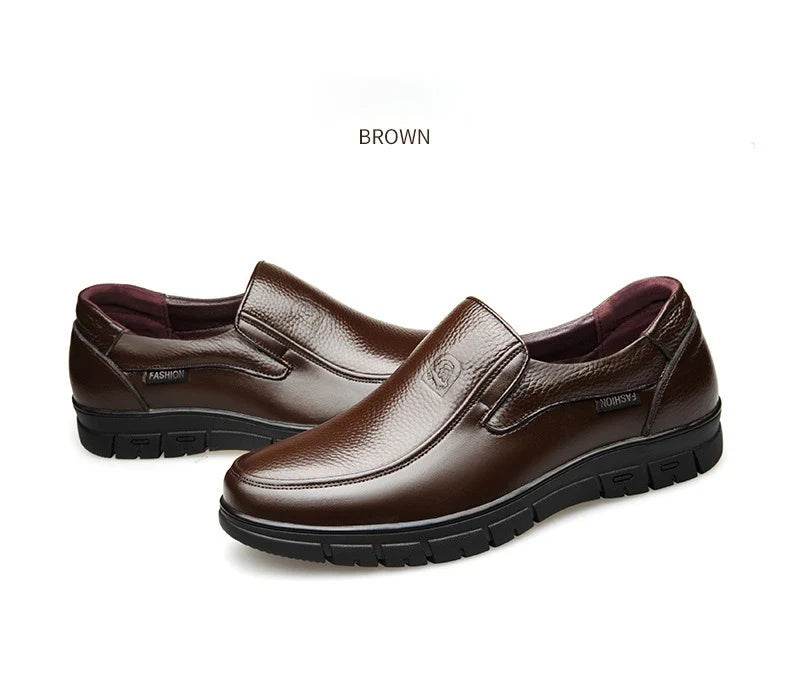 Genuine Leather Casual Shoes For Men Flat Platform Walking Shoes Outdoor Footwear Loafers Breathable Sneakers Handmade Shoes - Montero Milan