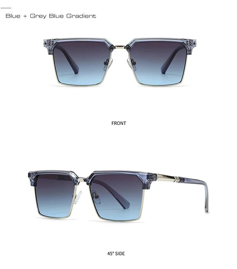 SHAUNA Square Women Fashion Sunglasses Gradient Men Vintage Green Sun Glasses Shades UV400