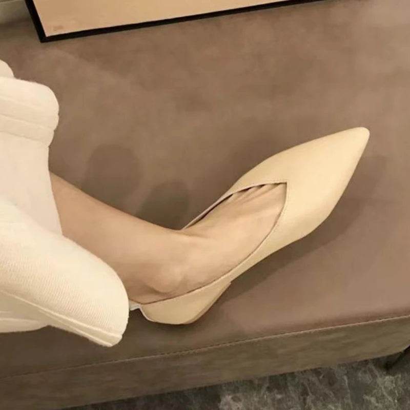 AIYUQI Female Shoes Large Size 2025 Pointedtoe Genuine Leather Flat Shoes Women Shallow Mouth Comfortable Women's Boat Shoes - Montero Milan