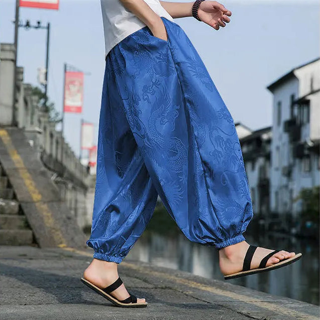 Samurai Style Wide-Leg Trousers