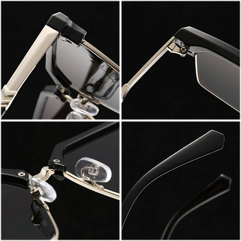 SHAUNA Square Women Fashion Sunglasses Gradient Men Vintage Green Sun Glasses Shades UV400