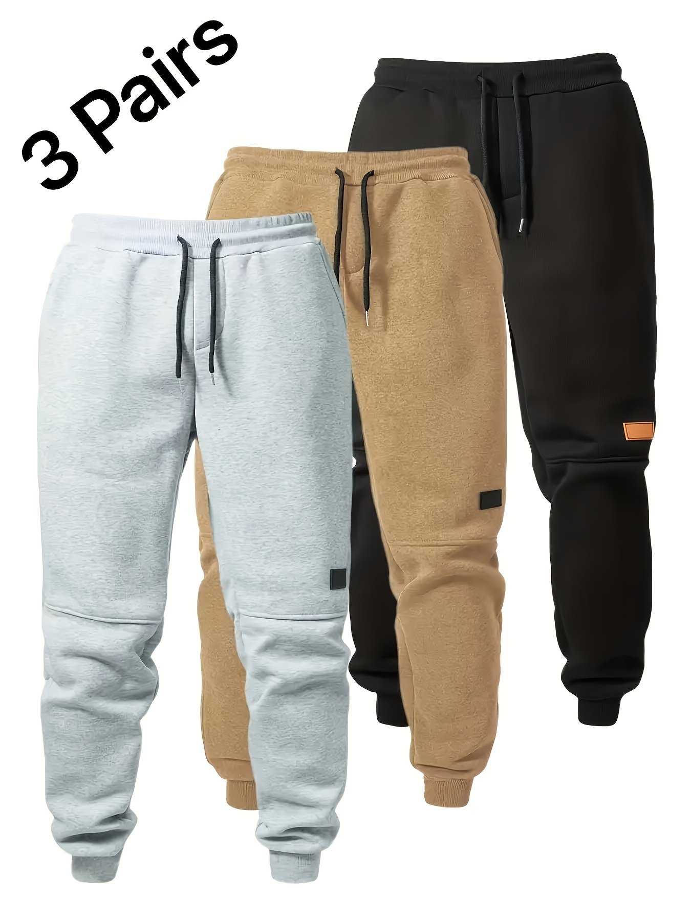 3-Pack Men's Fleece Jogger Sweatpants