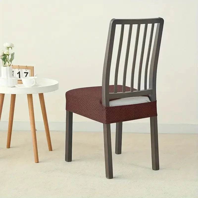 1PC Stretch Dining Chair Seat Cover Jacquard Solid Color Chairs Covers Removable Anti-Dust Chair Cushion Slipcovers Hotel Home - Montero Milan
