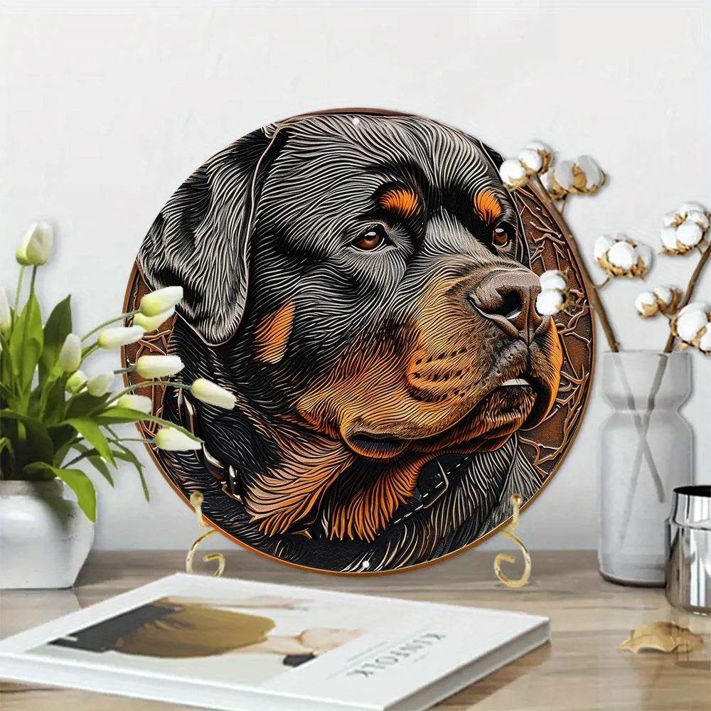 Rottweiler Dog Flat 3D Ornament - Montero Milan