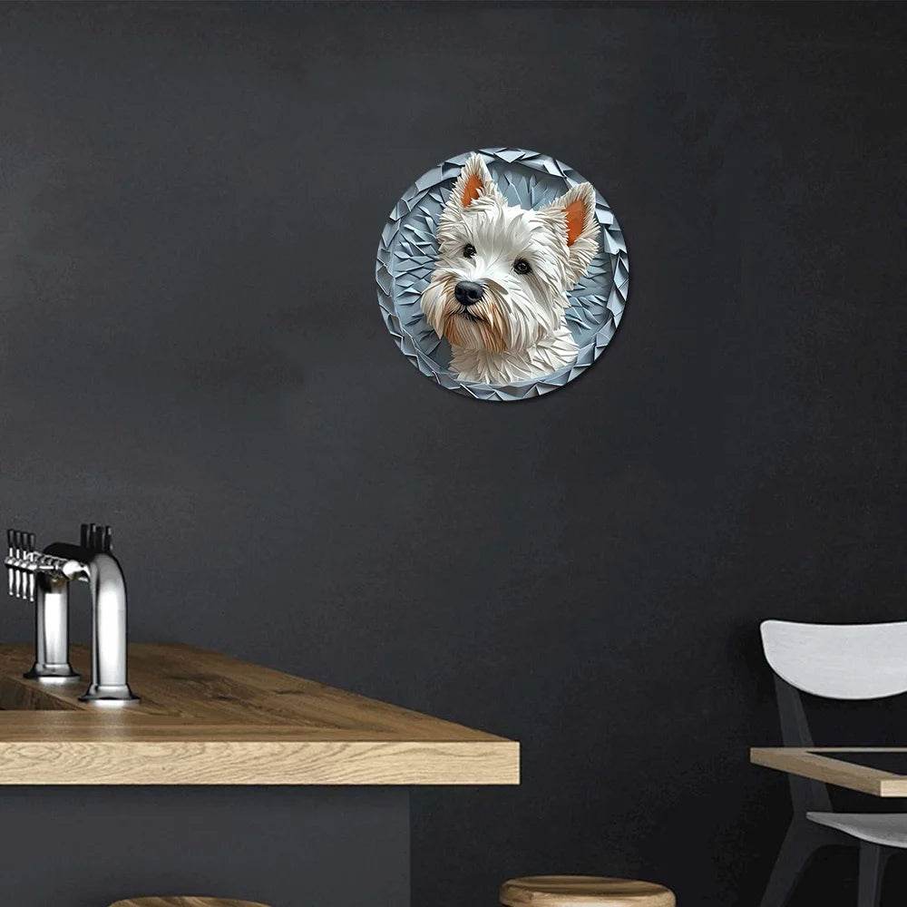 West Highland White Terrier Dog Flat 3D Ornament - Montero Milan