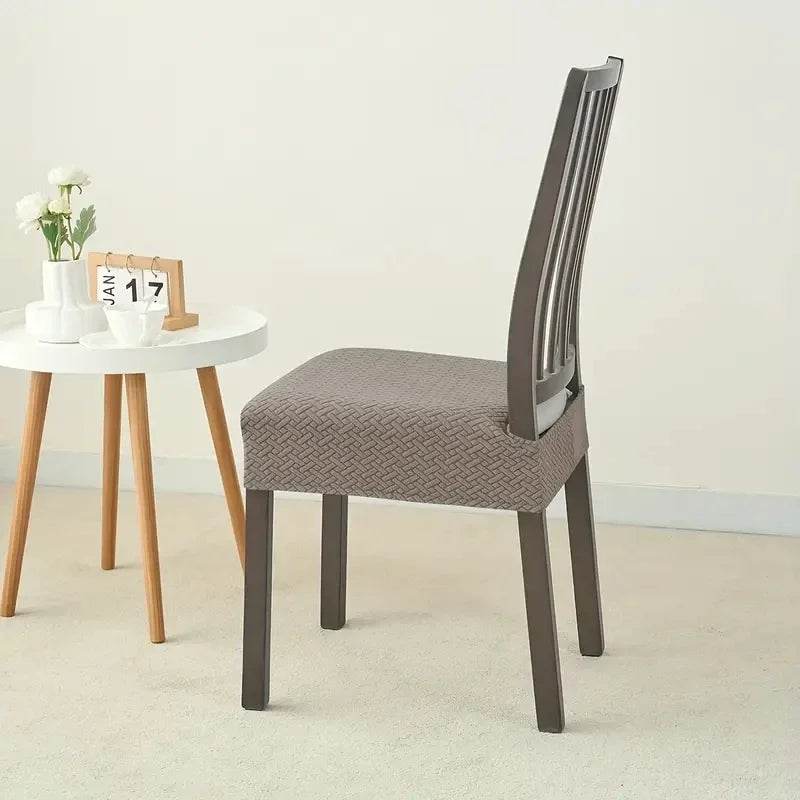 1PC Stretch Dining Chair Seat Cover Jacquard Solid Color Chairs Covers Removable Anti-Dust Chair Cushion Slipcovers Hotel Home - Montero Milan