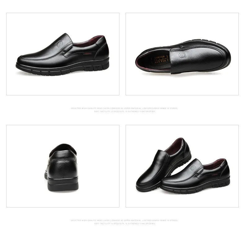 Genuine Leather Casual Shoes For Men Flat Platform Walking Shoes Outdoor Footwear Loafers Breathable Sneakers Handmade Shoes