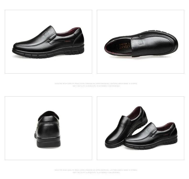 Genuine Leather Casual Shoes For Men Flat Platform Walking Shoes Outdoor Footwear Loafers Breathable Sneakers Handmade Shoes - Montero Milan
