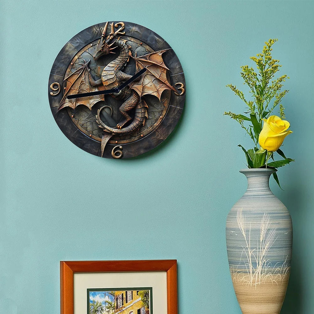 Dragon Art Silent Wall Clock