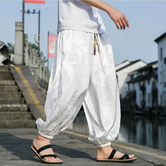 Samurai Style Wide-Leg Trousers
