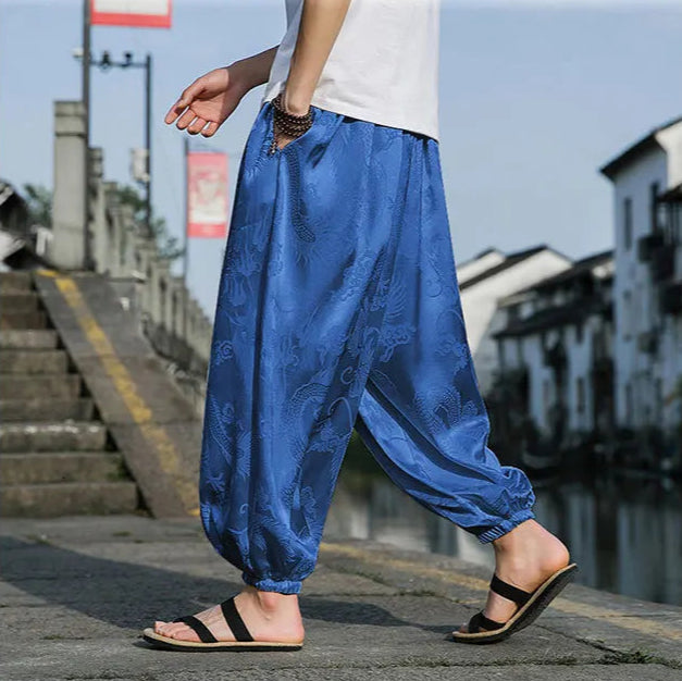 Samurai Style Wide-Leg Trousers