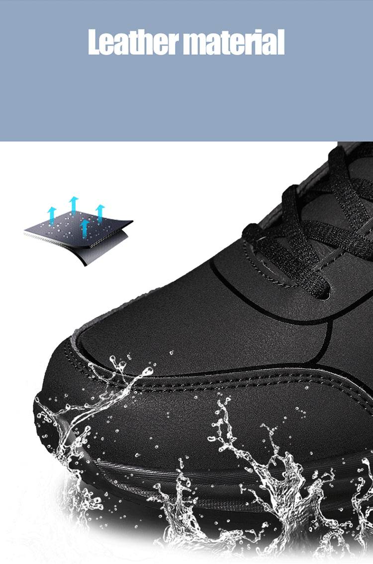 New Men Running Shoes Winter Warm Male Sneakers Anti-slip Breathable Men's Walking Shoes Lace Up Soft Casual Shoes Lightweight - Montero Milan