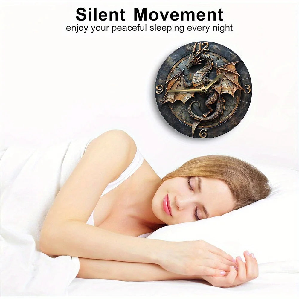 Dragon Art Silent Wall Clock