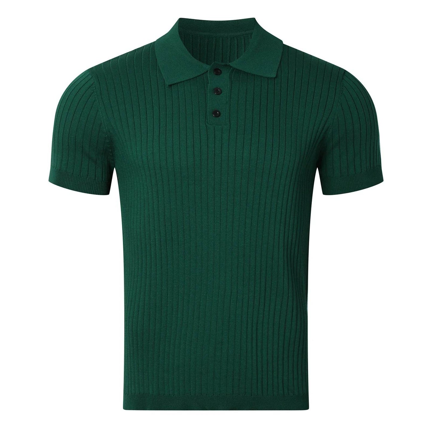 Retro Knit Striped Polo Shirt - Montero Milan