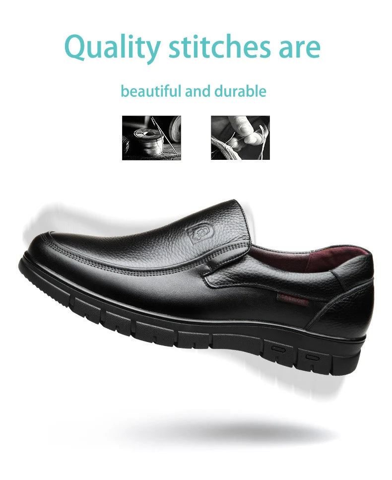 Genuine Leather Casual Shoes For Men Flat Platform Walking Shoes Outdoor Footwear Loafers Breathable Sneakers Handmade Shoes