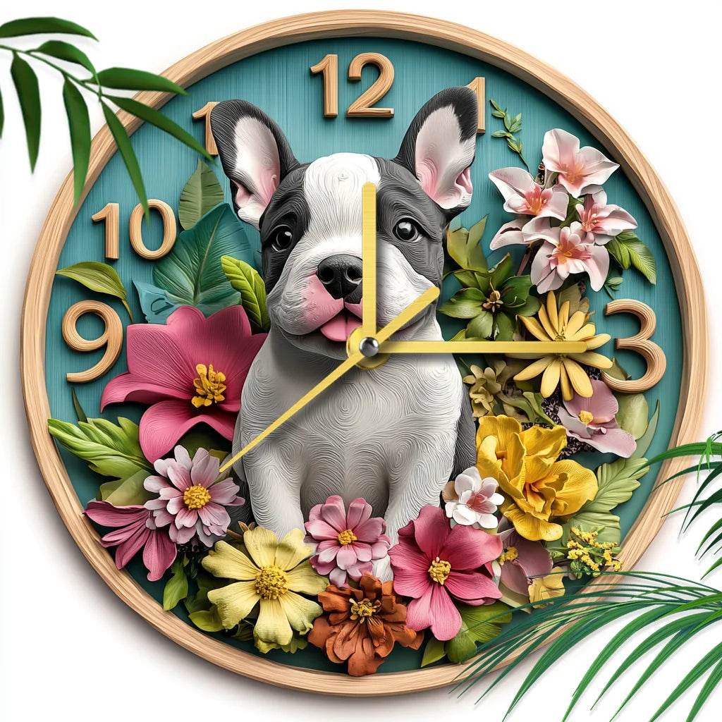 Bulldog Silent Wall Clock - Montero Milan