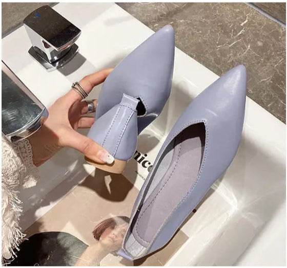 AIYUQI Female Shoes Large Size 2025 Pointedtoe Genuine Leather Flat Shoes Women Shallow Mouth Comfortable Women's Boat Shoes - Montero Milan