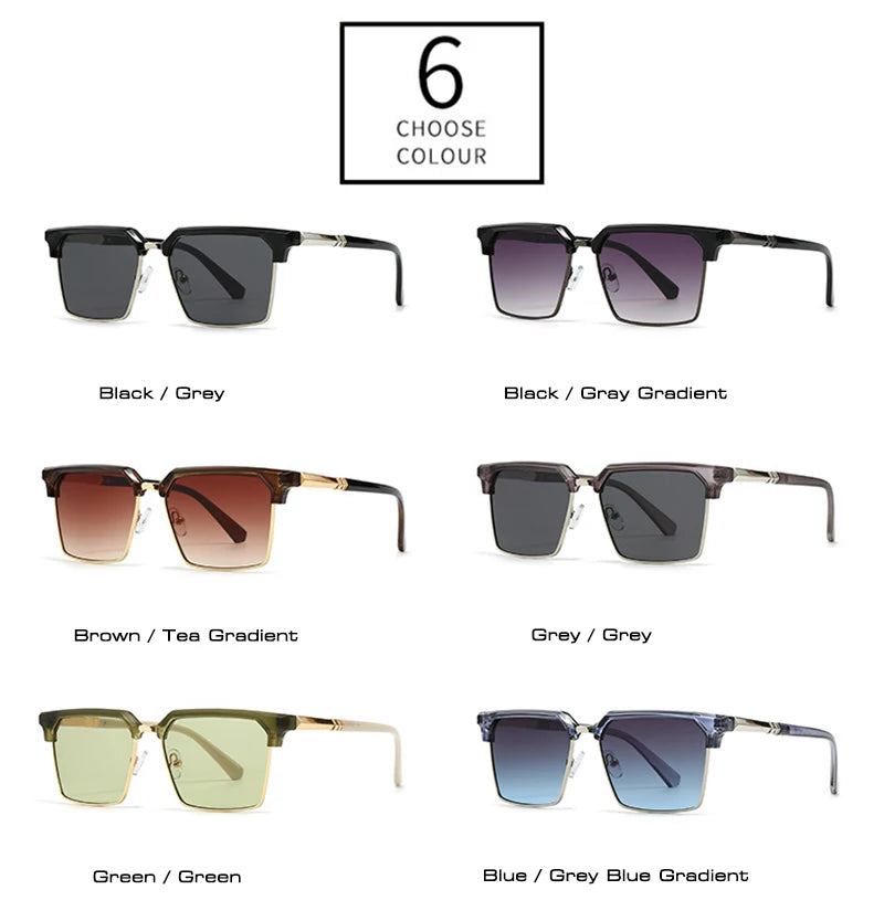 SHAUNA Square Women Fashion Sunglasses Gradient Men Vintage Green Sun Glasses Shades UV400