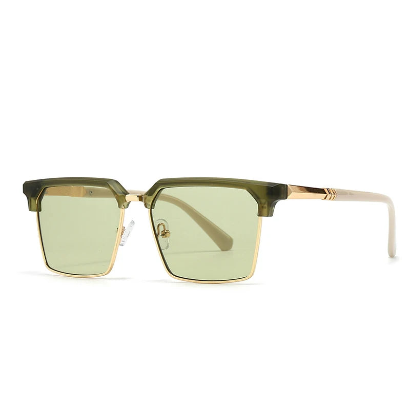 SHAUNA Square Women Fashion Sunglasses Gradient Men Vintage Green Sun Glasses Shades UV400