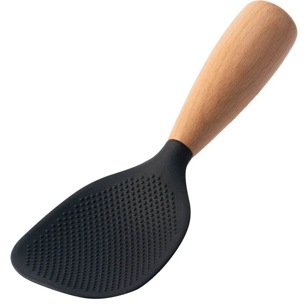 1Pcs Silicone Spoon Non-stick Cooking Spoon Anti-scalding Pot Rice High-temperature-resistant Spoon Durable Kitchen Gadgets - Montero Milan