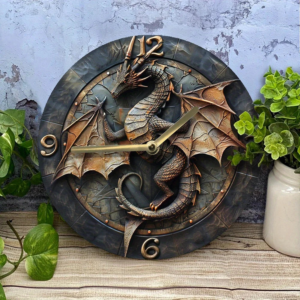 Dragon Art Silent Wall Clock