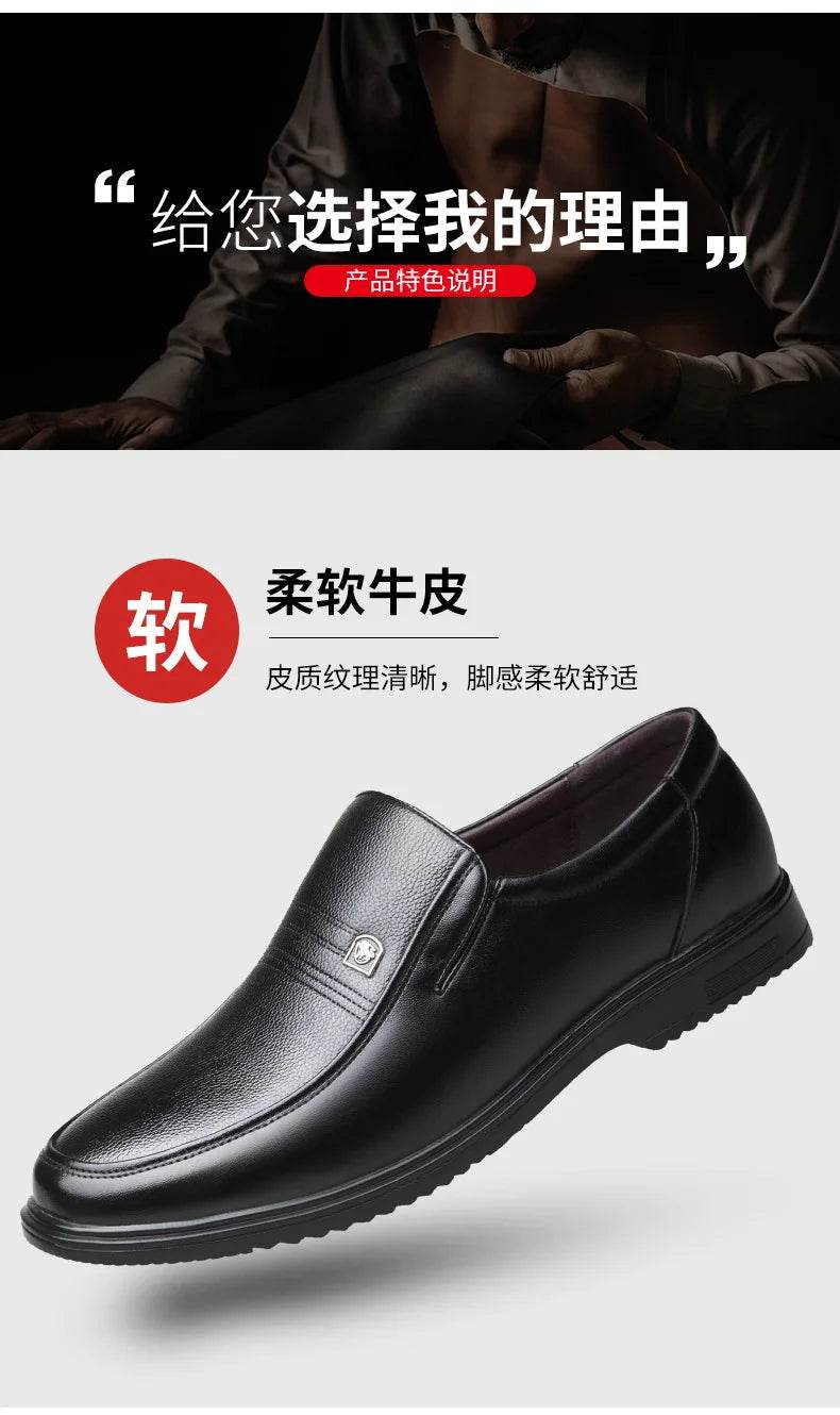 Leather Men Formal Shoes Luxury Brand 2025 Men's Loafers Dress Moccasins Breathable Slip on Black Driving Shoes Plus Size 38-46 - Montero Milan