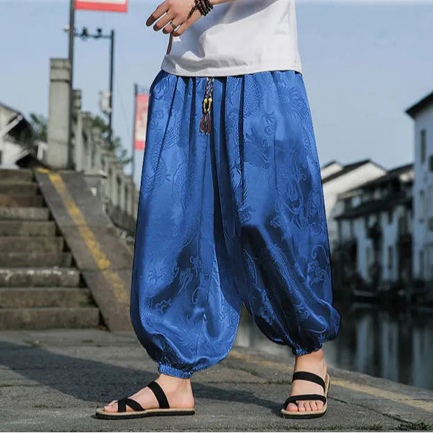 Samurai Style Wide-Leg Trousers