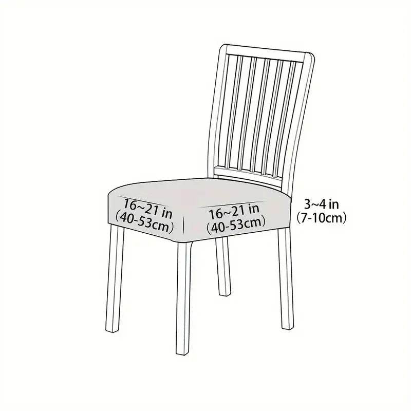 1PC Stretch Dining Chair Seat Cover Jacquard Solid Color Chairs Covers Removable Anti-Dust Chair Cushion Slipcovers Hotel Home - Montero Milan