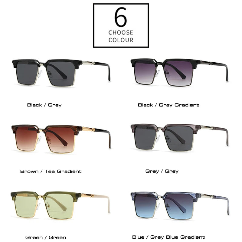 SHAUNA Square Women Fashion Sunglasses Gradient Men Vintage Green Sun Glasses Shades UV400