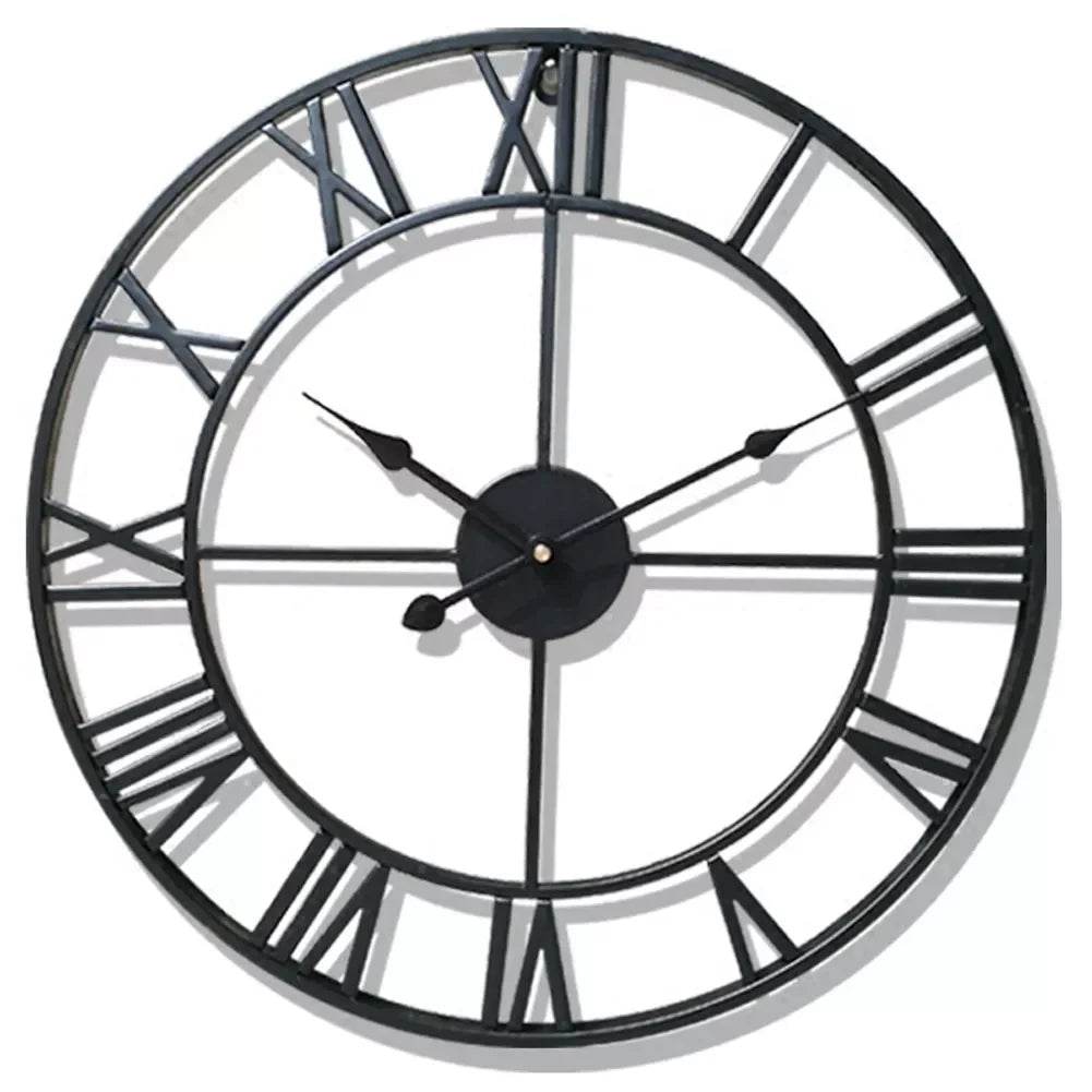 Classic Roman Numeral Metal Wall Clock - Montero Milan