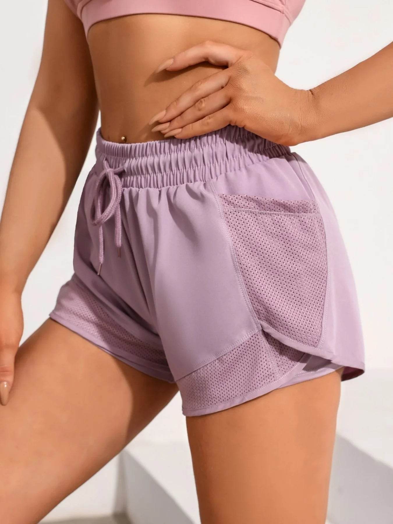 Dual-Layer Mesh Workout Shorts - Montero Milan