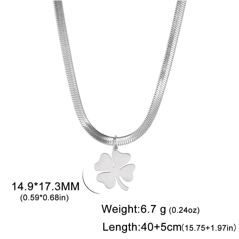 Clover Pendant Chain Necklace - Montero Milan