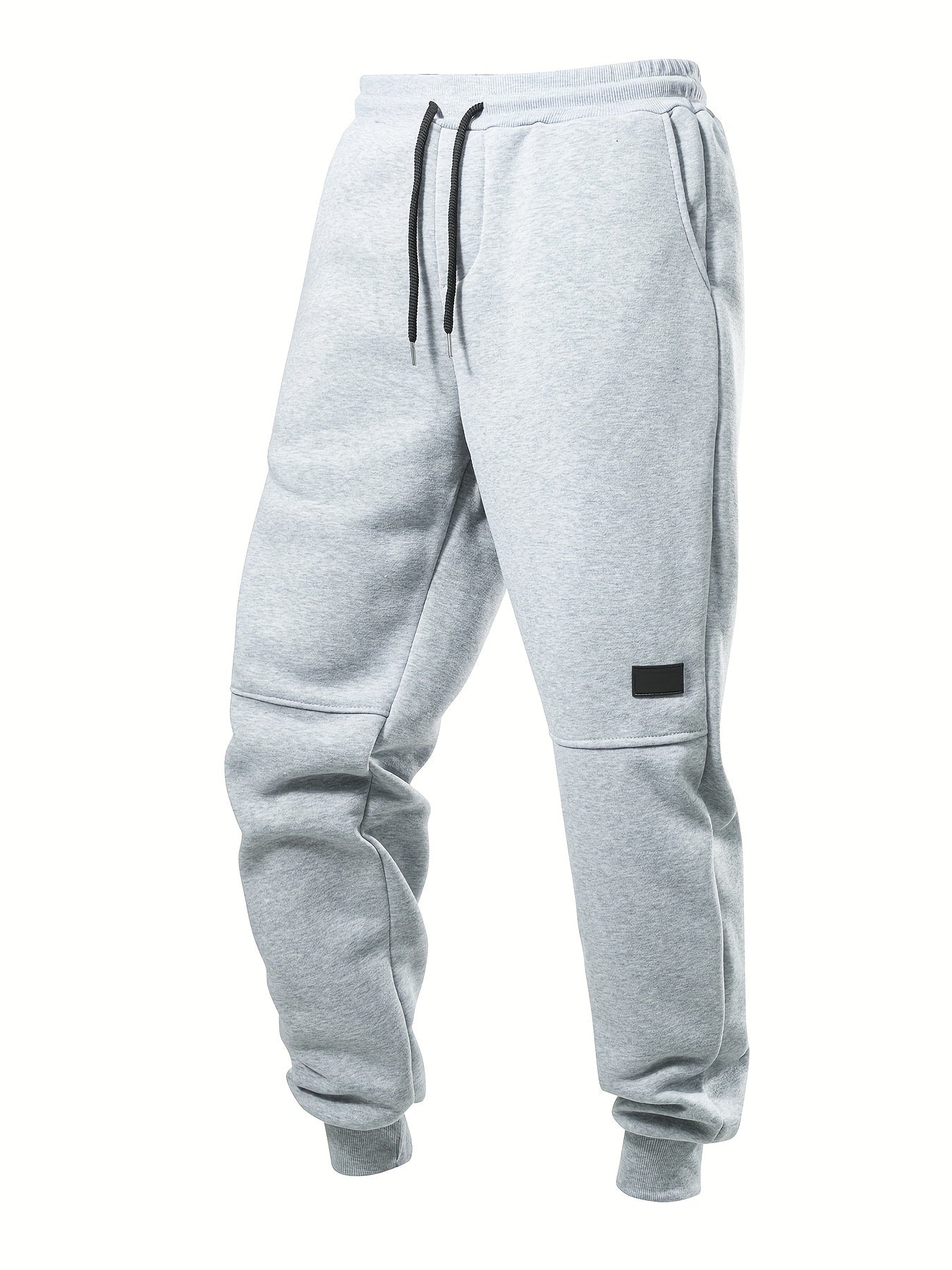 Single light grey jogger sweatpants with drawstring waistband