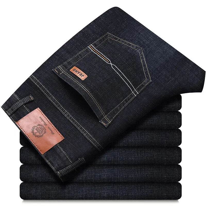 Classic Straight-Leg Stretch Jeans - Montero Milan