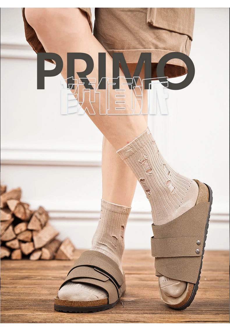 Suede Strap Slide Sandals - Montero Milan