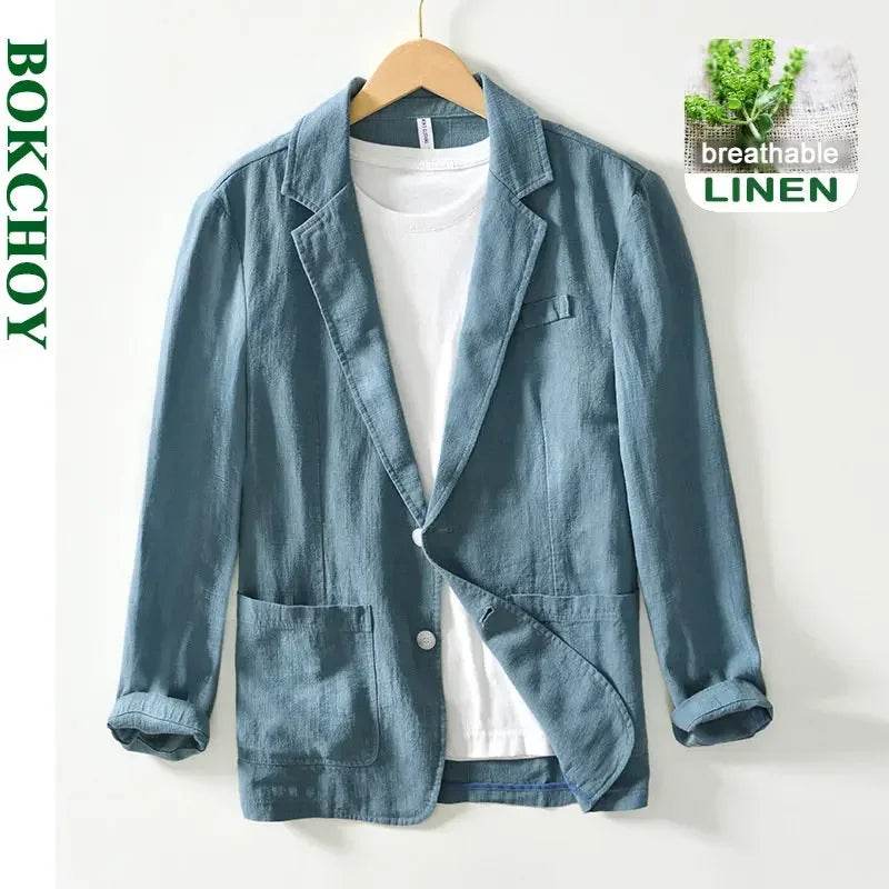 Breevoro™ Men’s Linen Safari Blazer - Montero Milan
