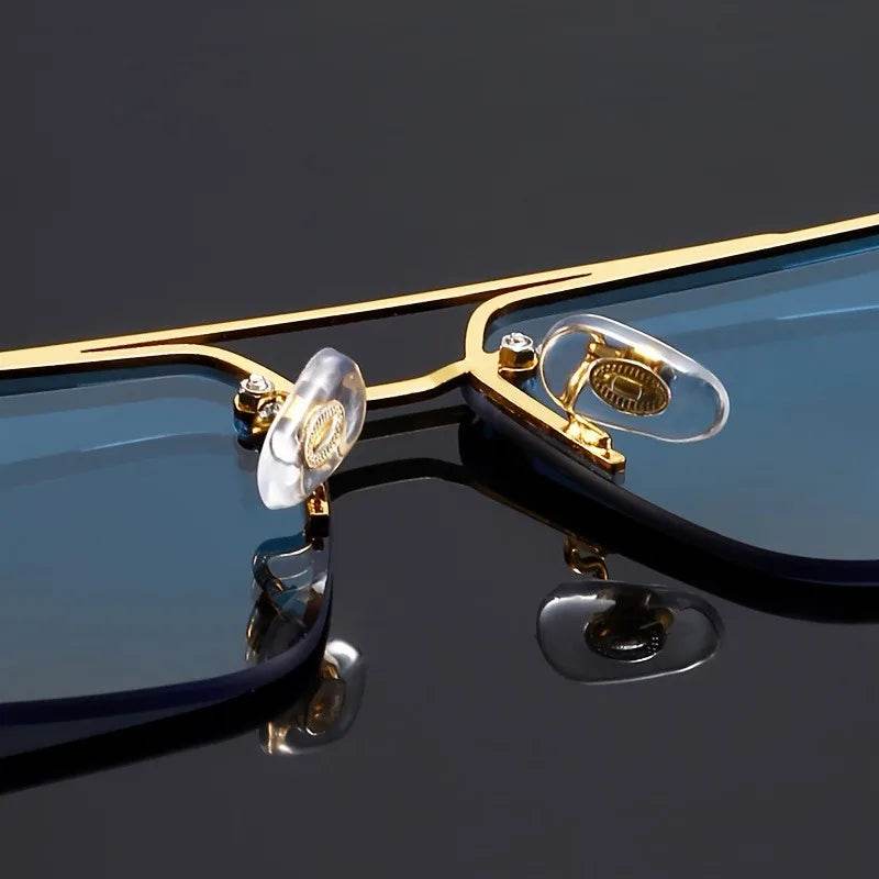 Retro Frameless Gold Temple Sunglasses - Montero Milan